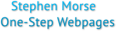 Stephen Morse
One-Step Webpages